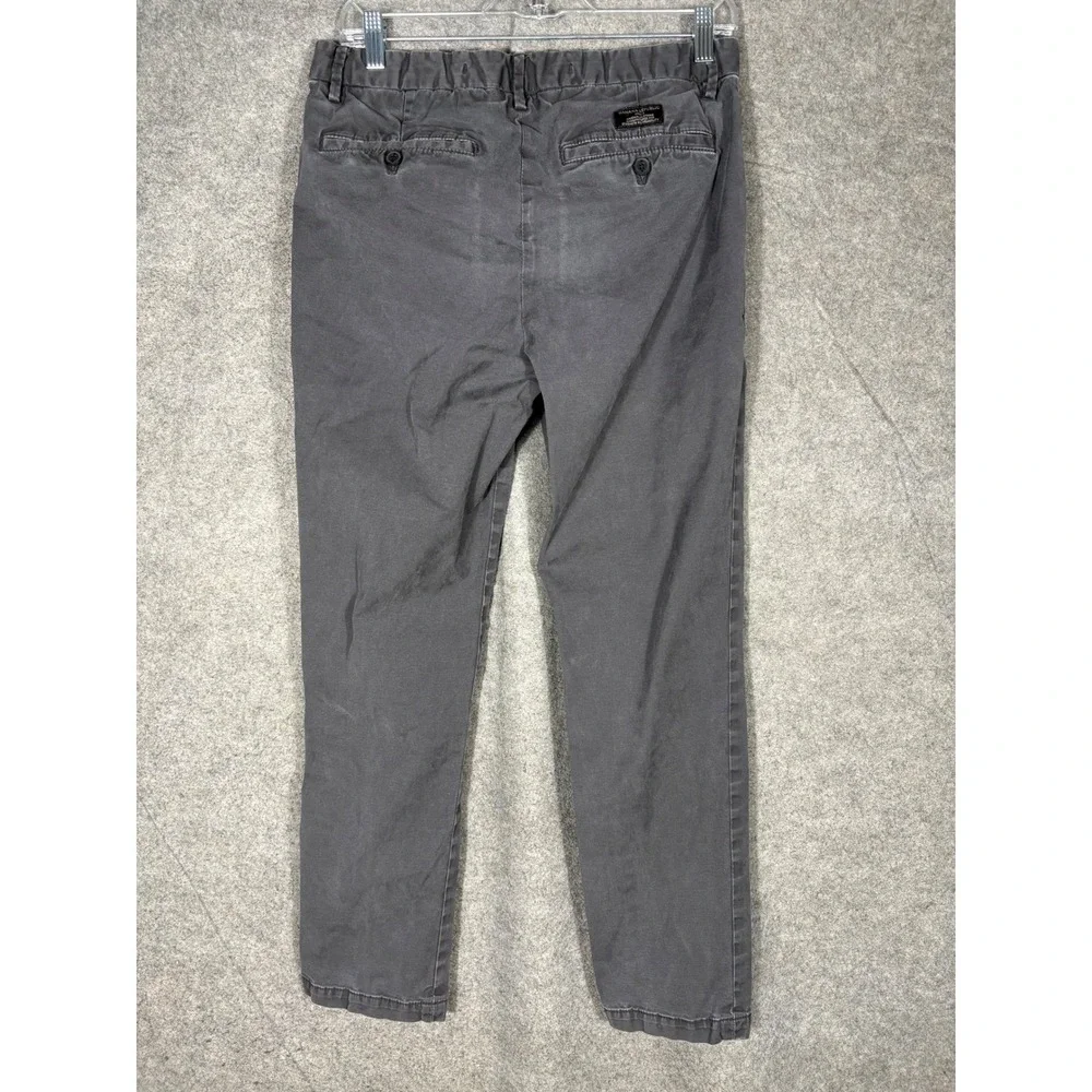 Banana Republic Lived-In Chino Slim Fit Gray Stretch Pants Mens 31x30 Washwell